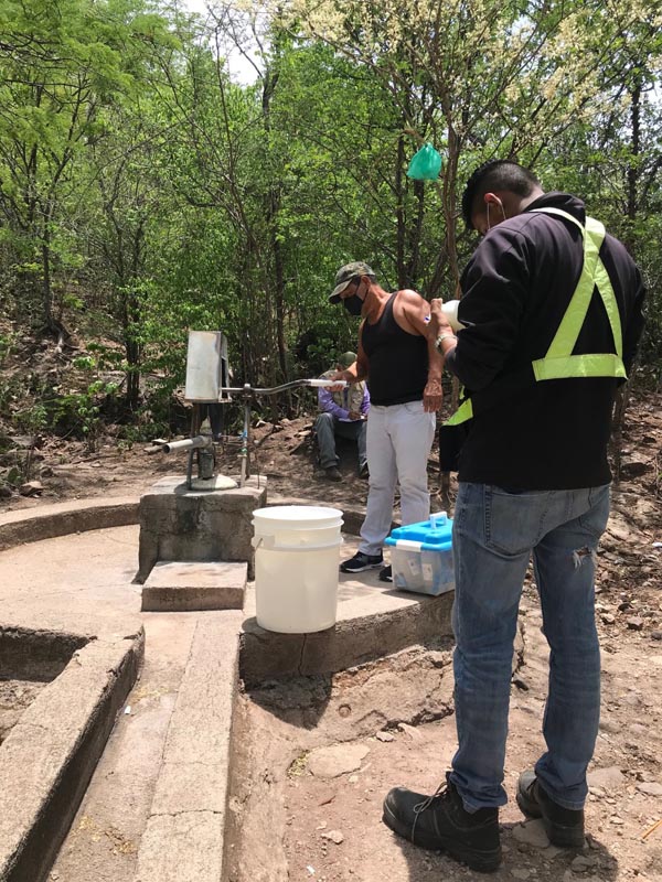 Water sampling in La India project -Nance Dulce village